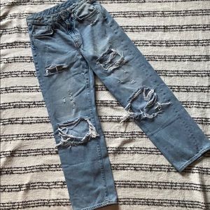Distressed denim